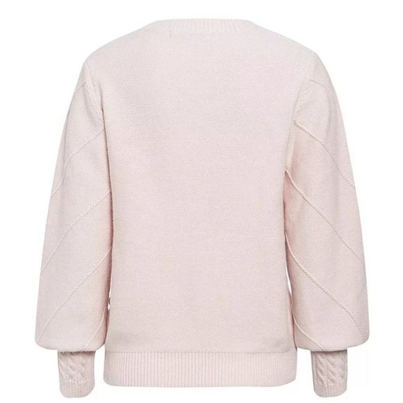 New Light Pink Pom Pom Pullover Sweater - Picture 5 of 6